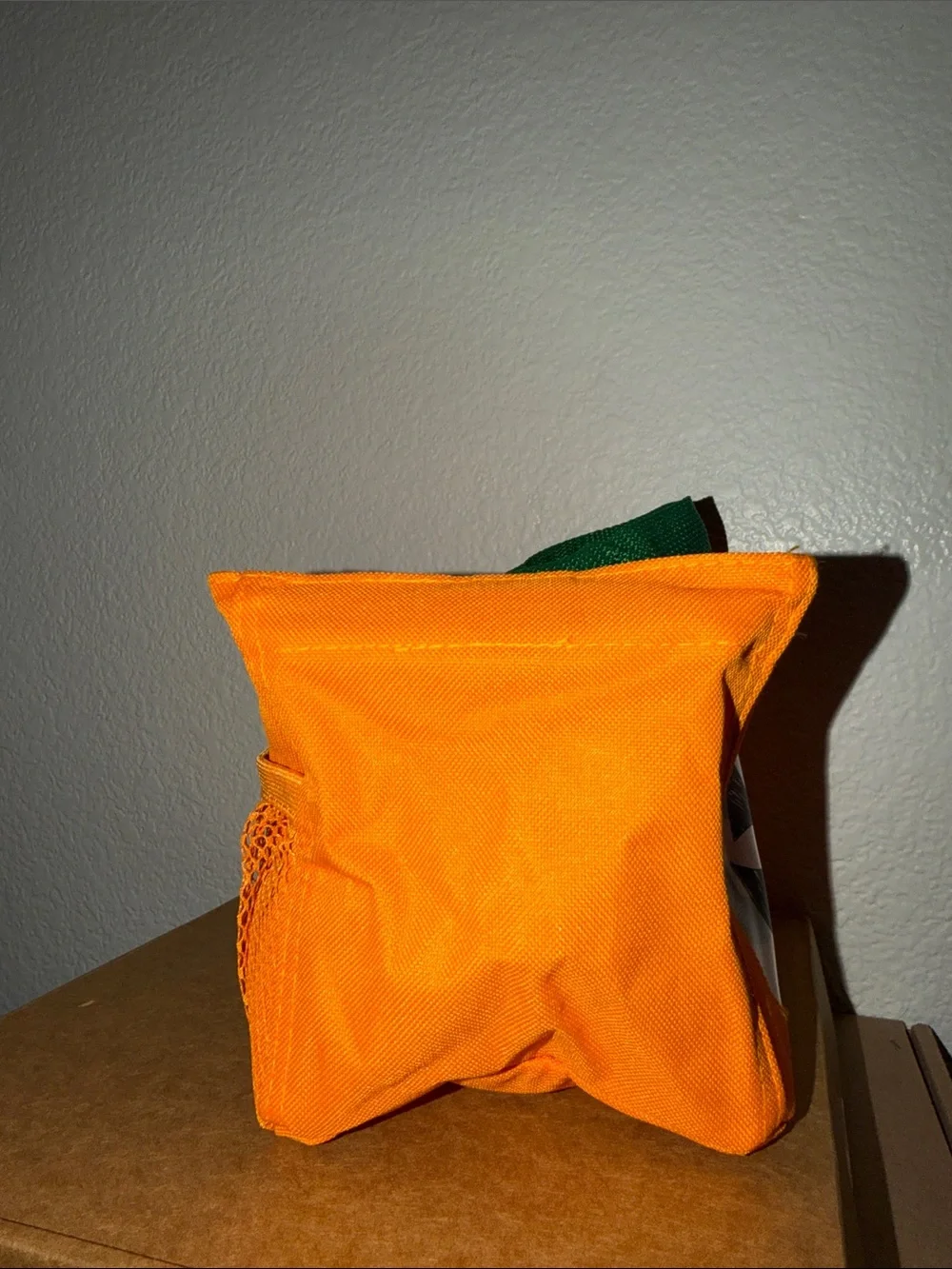 thirty-one Orange Pumpkin Trick-or-Treat Tote with Green Handle